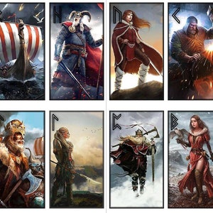 Wikinger Runen Kartendeck. Runen gießen. Der Ältere Futhark