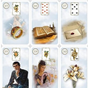 Romance Lenormand oracle deck