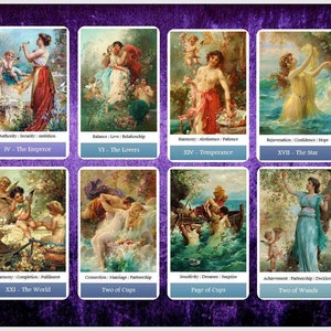 Mazzo di tarocchi Dreamland Fantasy. Arte di Hans Zatzka