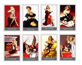 ピンナップガールのタロットデッキ。エロティックなヴィンテージアート