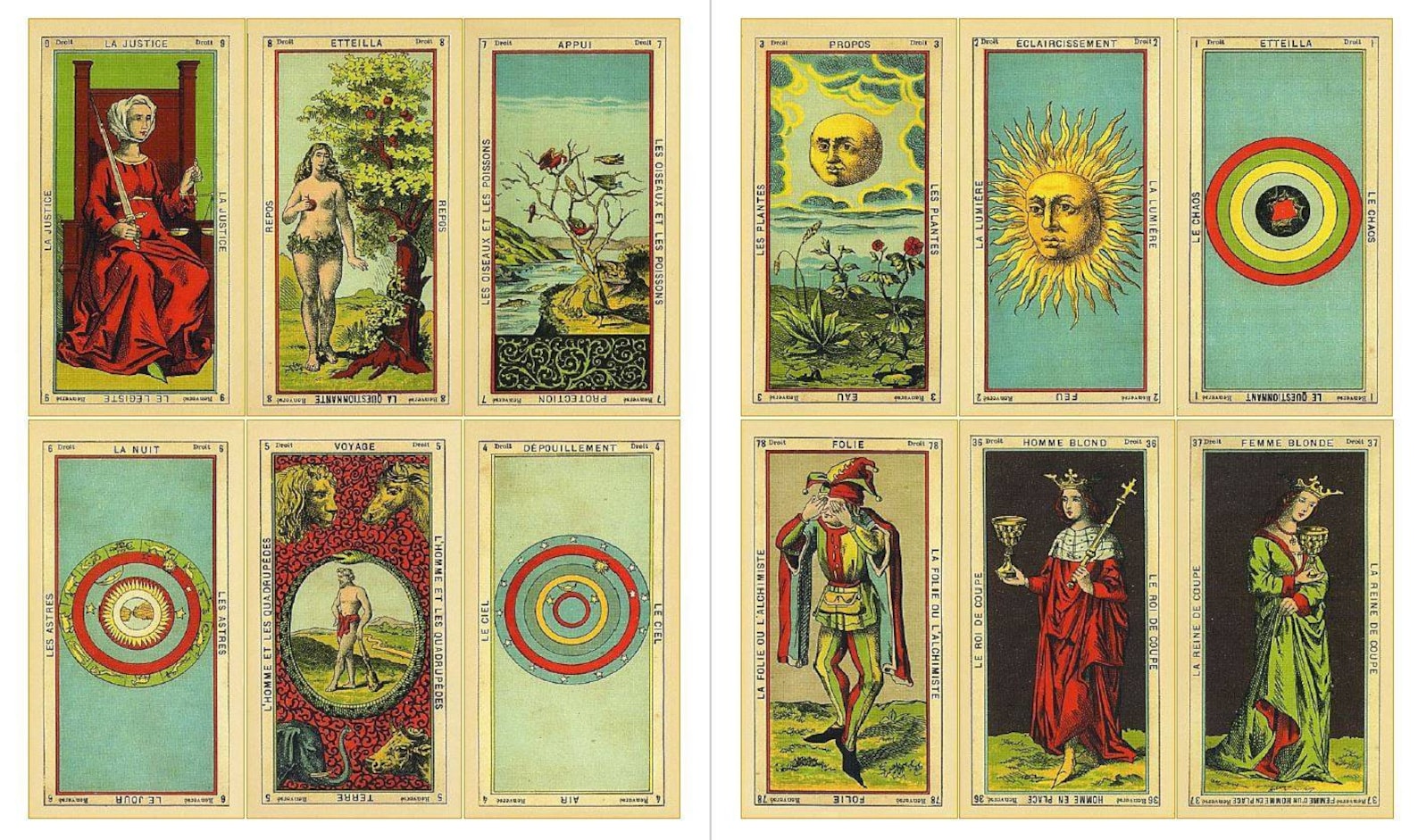 Etteilla Tarot Deck. Ancient Tarot Cards Reproduction Etsy