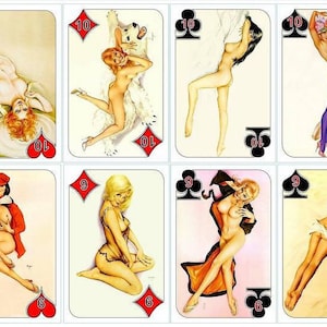 Cartes à jouer sexy. Cartes de poker et de bridge. Nu artistique