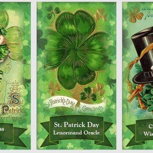 Deck oracle Lenormand de la Saint-Patrick. images anciennes