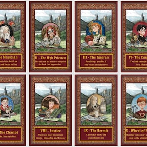 Zauberer Welt Tarot Kartenspiel. Wahrsagekarten