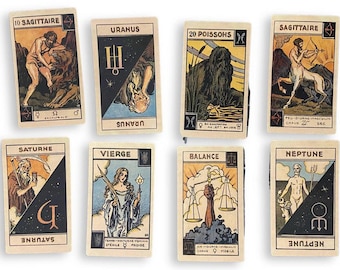 Anciennes cartes oracle du Tarot astrologique/Astrological Tarot