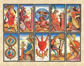 Ancient Sola Busca tarot deck reproduction