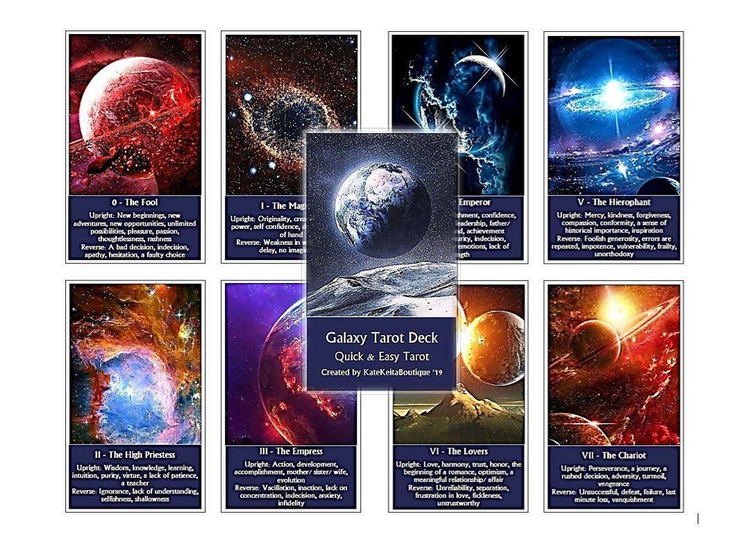 Full Size Galaxy Tarot Cards Rider Waite Spiritual Reading