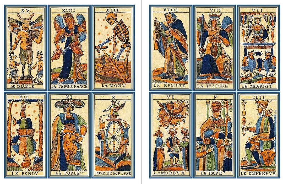 Ancient Tarots of Bologne. Vintage Italian Tarot Deck Reproduction