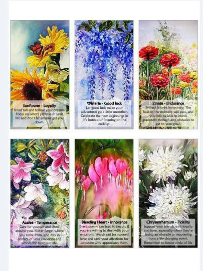 Flowers Oracle Deck. Watercolor Art - Etsy