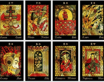 Cartas oraculares Lenormand góticas.