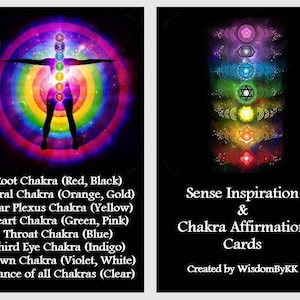 Mazzo di ispirazione e affermazioni sui chakra. Oracolo giornaliero