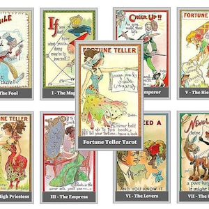 Baraja de tarot de la adivina. Cómics. Tarot del Día de los Inocentes