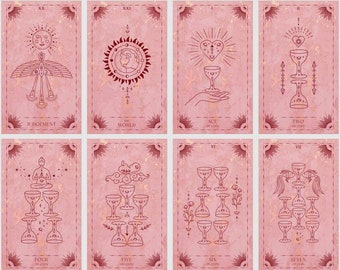 Pink Dreams tarot deck. Minimalism tarot