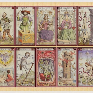 Ancient Tarot of the Masters. Vintage tarot deck reproduction