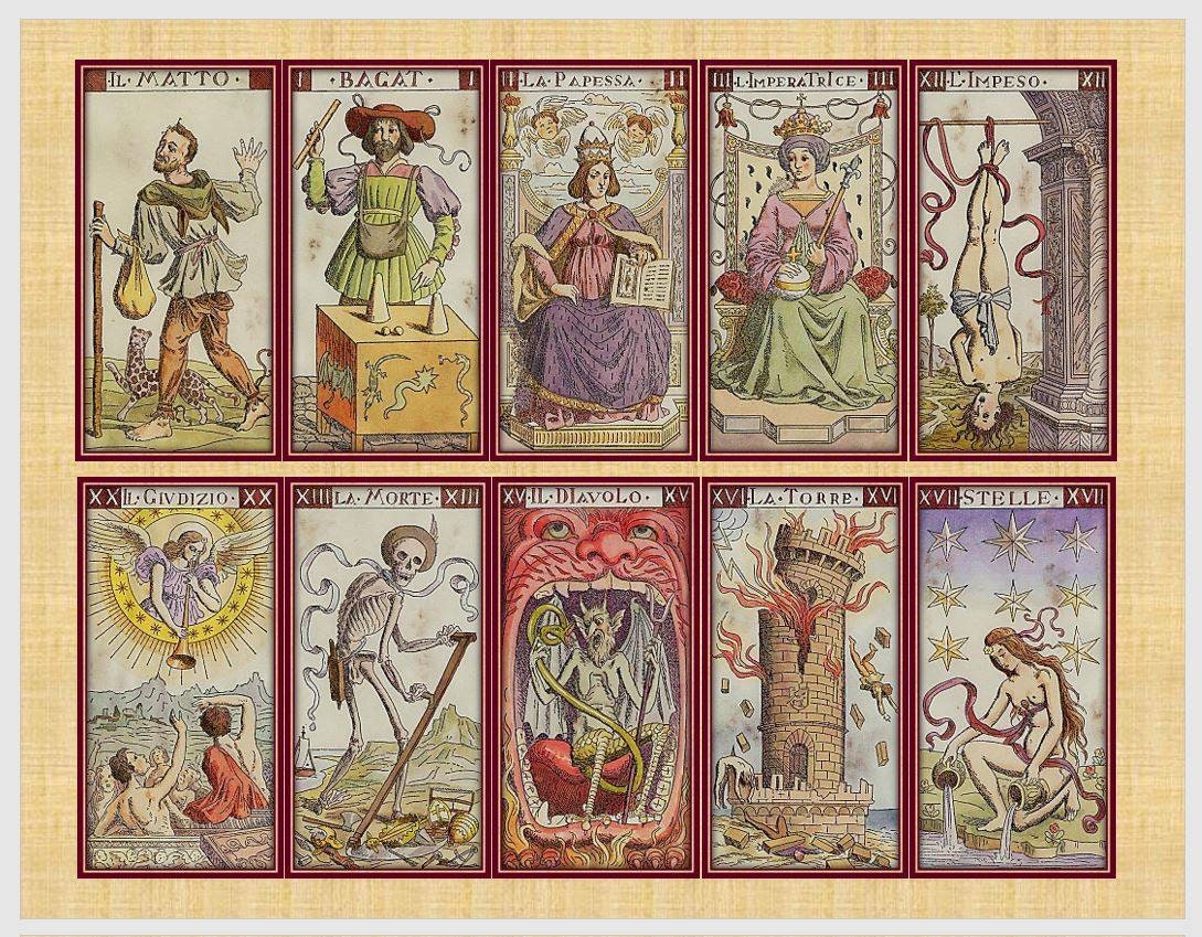 Ancient Tarot of the Masters. Vintage Tarot Deck Reproduction Etsy