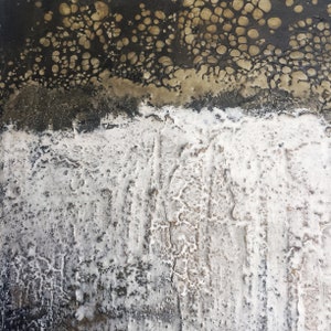 Original abstract Encaustic  Mixed Media Painting