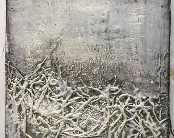 Pintura encáustica abstracta original