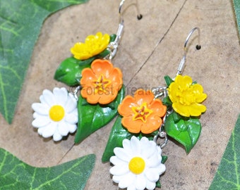 Buttercup Earrings, Primrose Earrings, Daisy Earrings, Buttercup, Primrose, and Daisy Earrings!