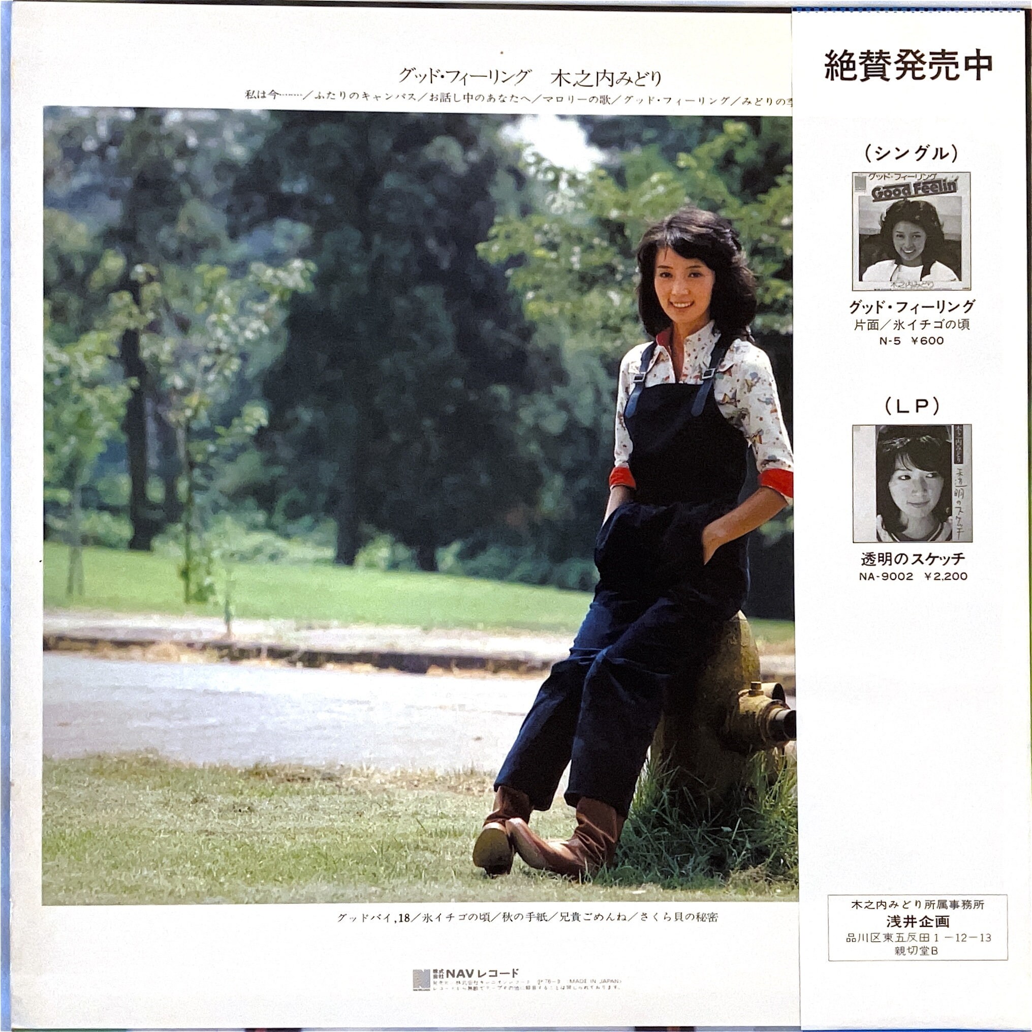 City Pop Vintage Vinyl - Lp【midori Kinouchi – Good Feelin