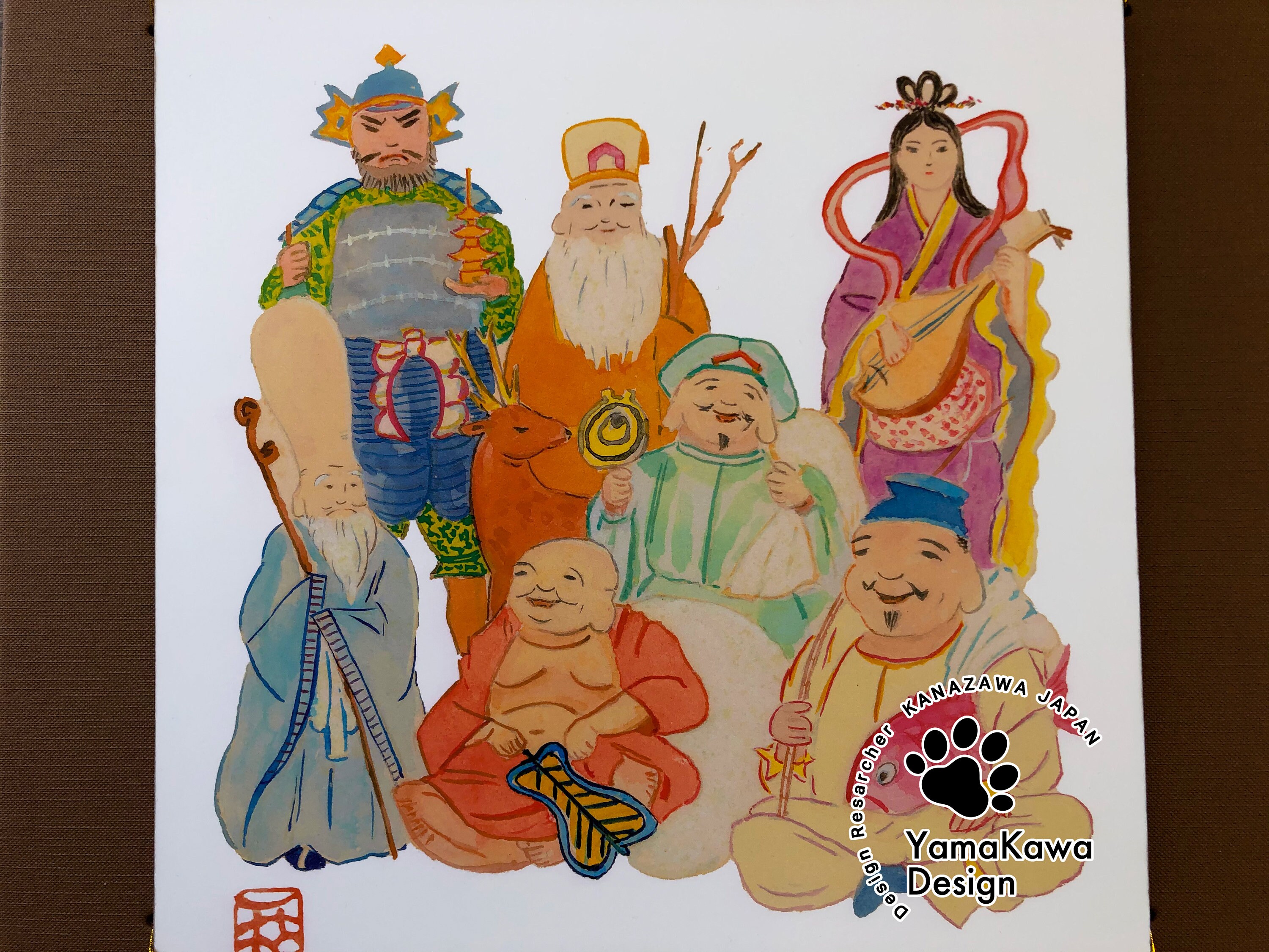 絵画 GOD Wind God and Thunder God Screens （hunder God） (1820-1830