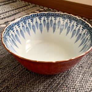 陶器　うつわ ハ33 ヨルノアオ bird ＆ flower 丸皿（貫入/釉ヒビあり