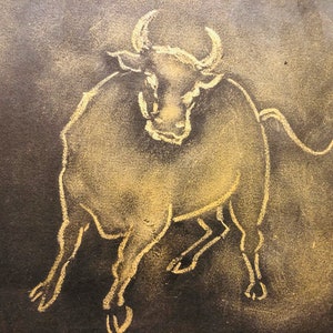 OR031 Japanese Vintage Art: Raging Bull ITTO OKADA Collection
