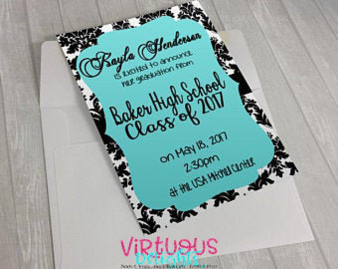 Custom Highschool Graduation Invitation, Senior Graduation, Invitations