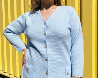 UK20 Vintage Plus Size Knit Cardigan - Made in Germany