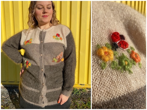 トップス 80s Flower Design Mohair Knit 80s Flower Design Mohair Knit