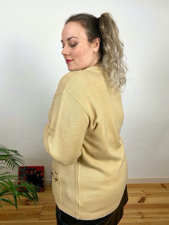 UK18/20 Vintage Plus Size Knit Cardigan XXL | 90s… - image 4