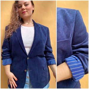 EU48 Vintage Plus Size Strukturierter Blazer 90er Bild 1