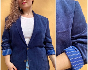 EU48 Blazer Estructurado Vintage Talla Grande 90s