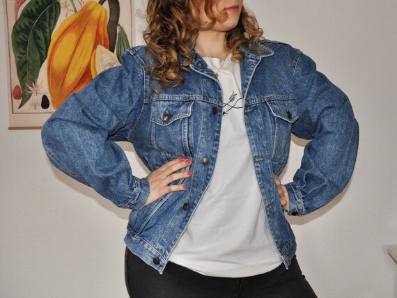 UK12/14 Vintage Plus Size Denim Jacket M L | 90s … - image 6