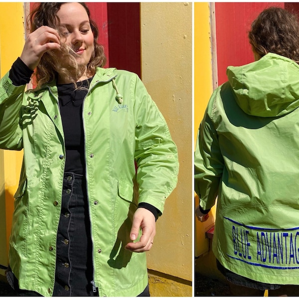UK18 Vintage Plus Size Windbreaker XL | 90s Colorblock Outdoor Rain Jacket Activewear Oldschool Sustainable Clothing Slow Fashion Streetwear