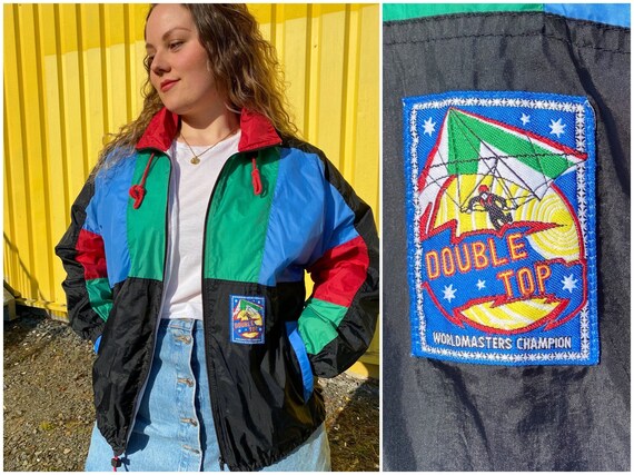 UK18 Vintage Plus Size Windbreaker XL 