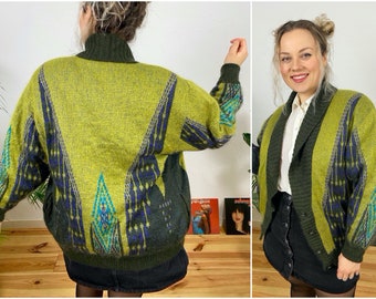 UK16 Vintage Plus Size Mohair Jacket XL | 80s Jacket Made in West Germany | Sustainable Plus Size Clothing Slow Fashion True Vintage