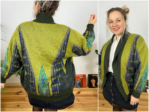 UK16 Vintage Plus Size Mohair Jacket XL | 80s Jack