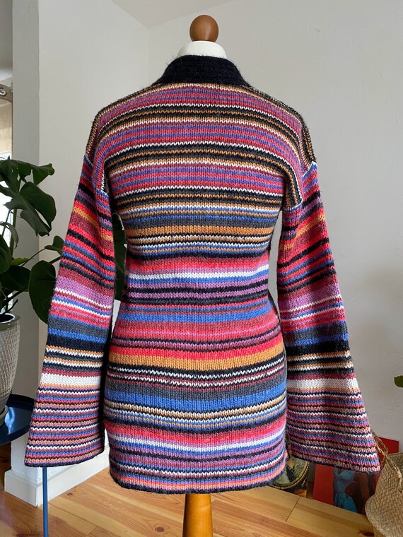 UK8/10 Vintage handmade knit jacket S | 70s colou… - image 6