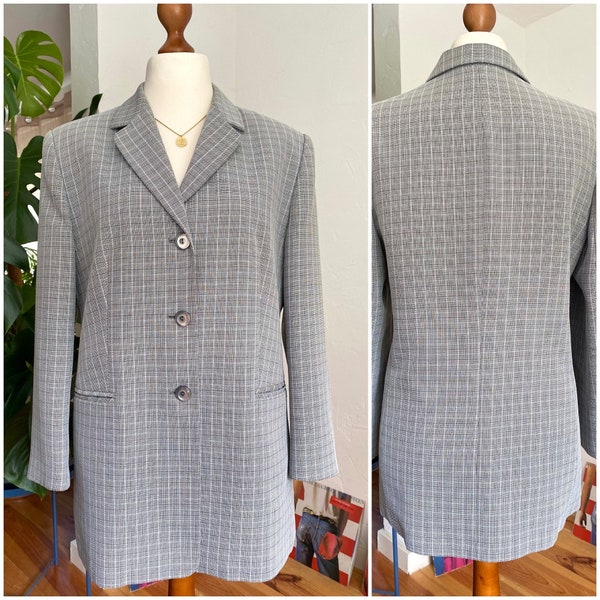 EU40 Vintage Karierter Blazer 90er