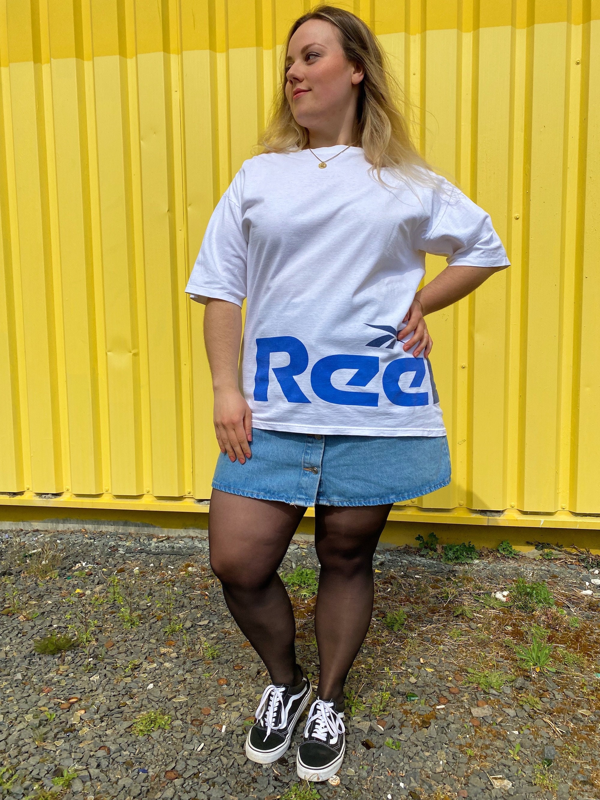 UK 18/20 Vintage Reebok T-shirt | 90s Reebok Made in USA Heavy