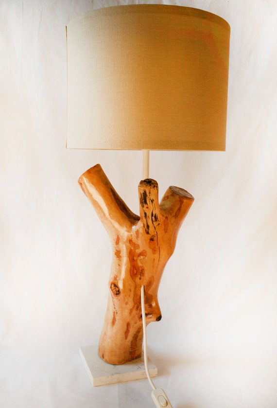 Lampada porta olio - D'olivo - Oggetti in legno di olivo artigianali