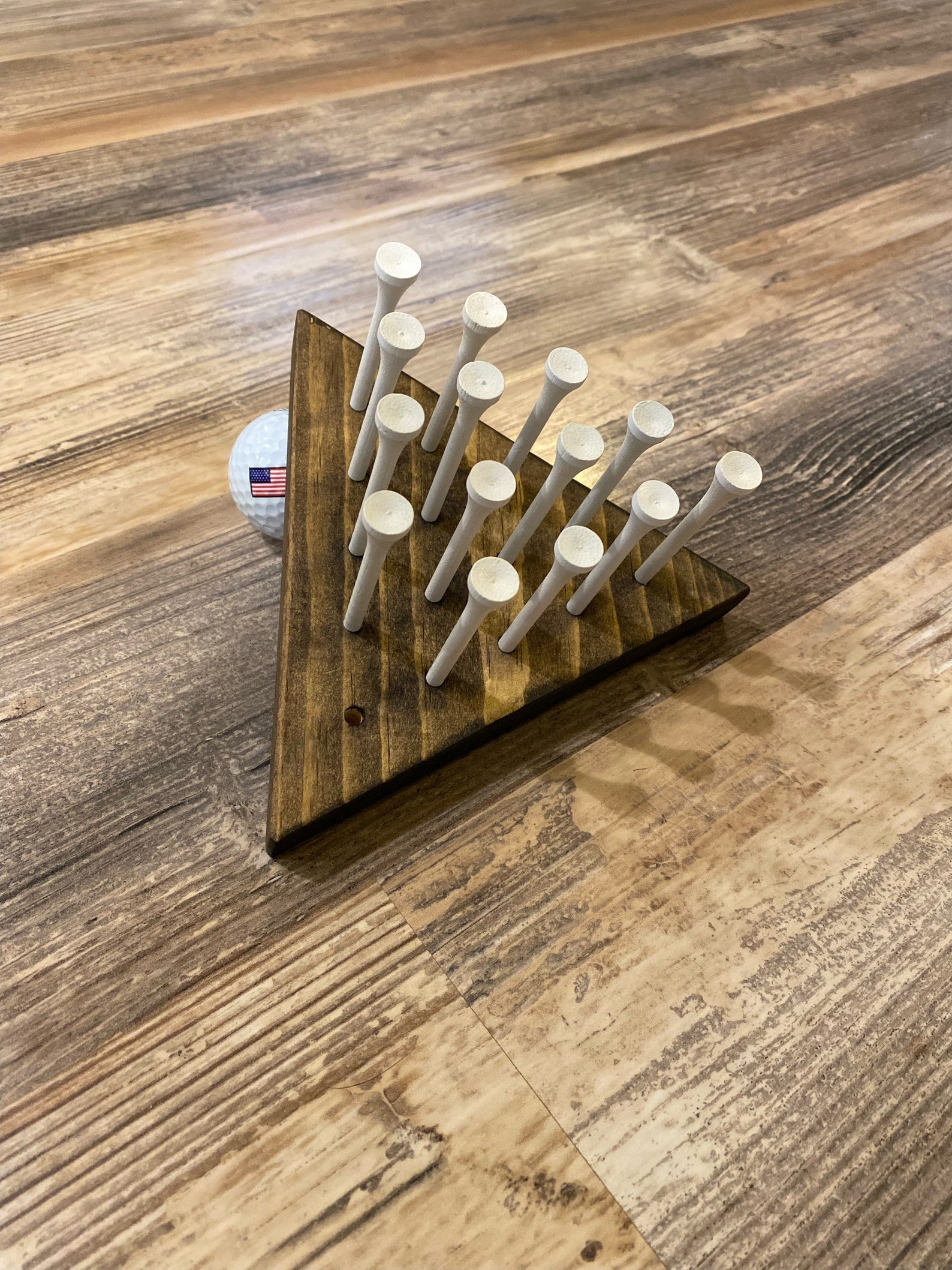 GOLF TEE Game / Triangle Peg Game/ Man Cave/ Bar Game/ Cracker Barrel