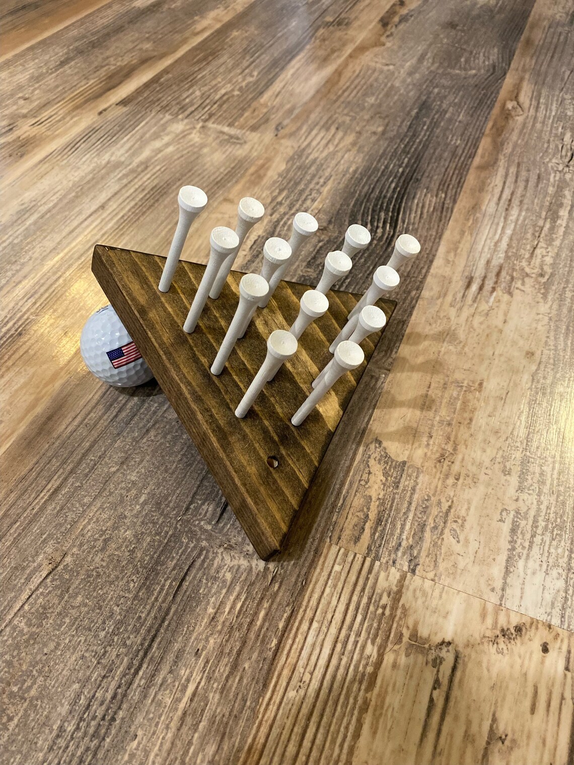 GOLF TEE Game / Triangle Peg Game/ Man Cave/ Bar Game/ Cracker Barrel