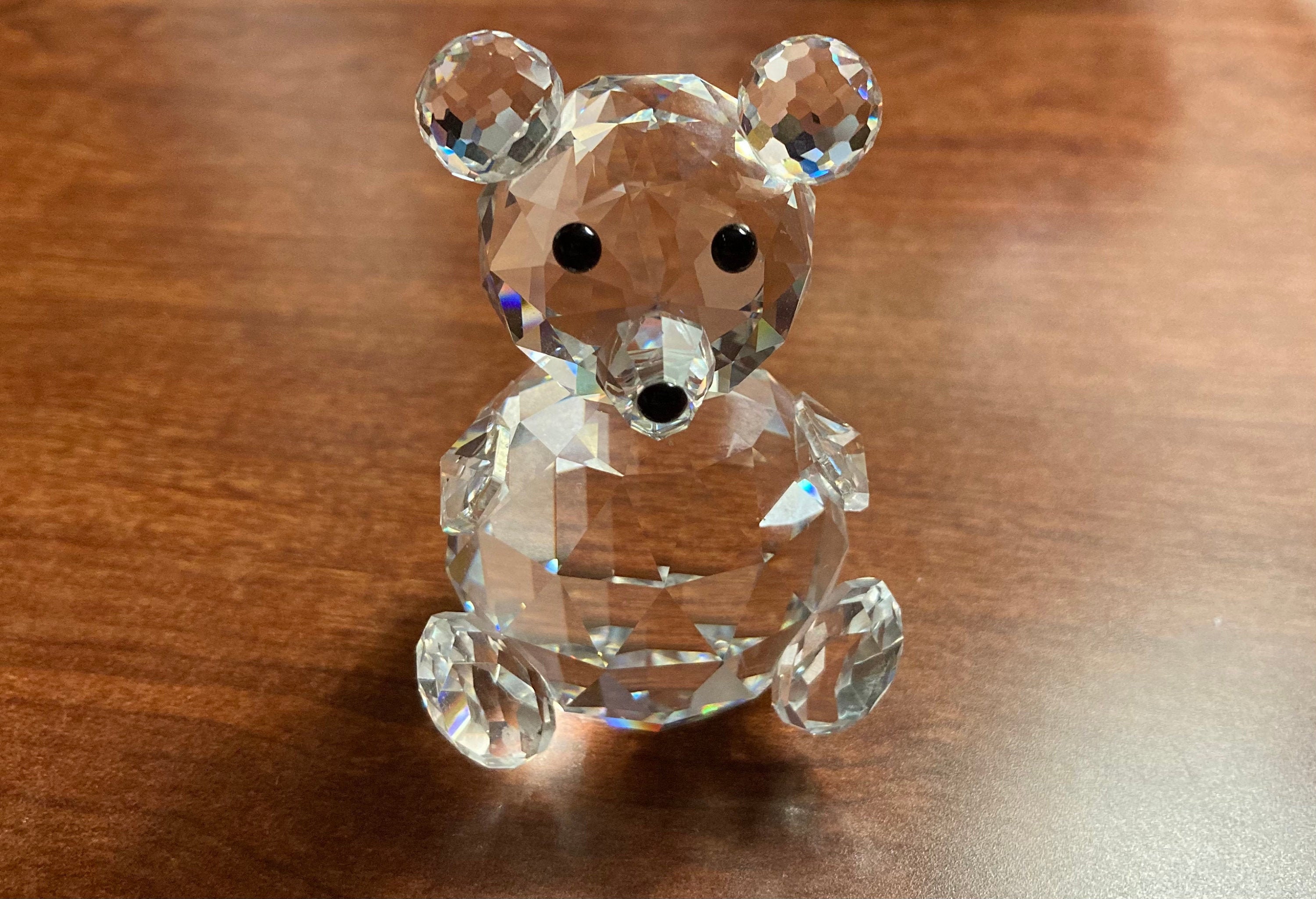 Swarovski Large Crystal Bear / Genuine With Etched Logo Etsy