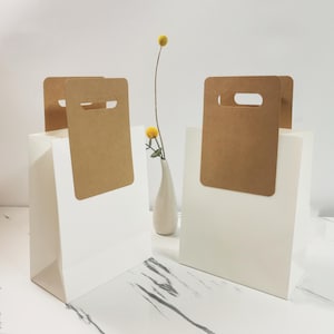 10 bolsas de papel con asas kraft, bolsas de regalo personalizadas con logotipo, bolsas de regalo de boda.