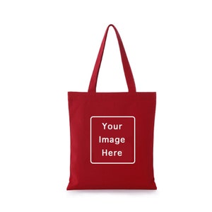 Canvas Personalized Tote Bag Custom Printed Bag Script Logo - Etsy