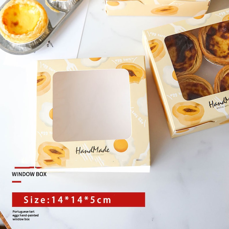 20PC Cardboard Bakery Boxes With Translucent Frosted Window Etsy