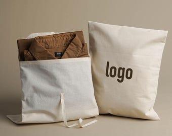 Custom Logo Cotton Canvas Favor Bags: Clothing, Jewelry Packaging