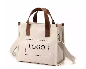 Custom Cotton Canvas Tote Bag: Personalized Wedding Favor, Event Bag