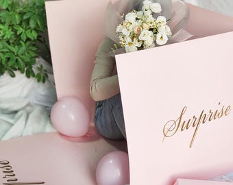 Extra Large Kraft Paper Gift Box - Birthday Surprise - 70x70x100cm